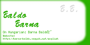 baldo barna business card